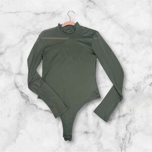 Urban Planet Sage Green Long Sleeve Bodysuit